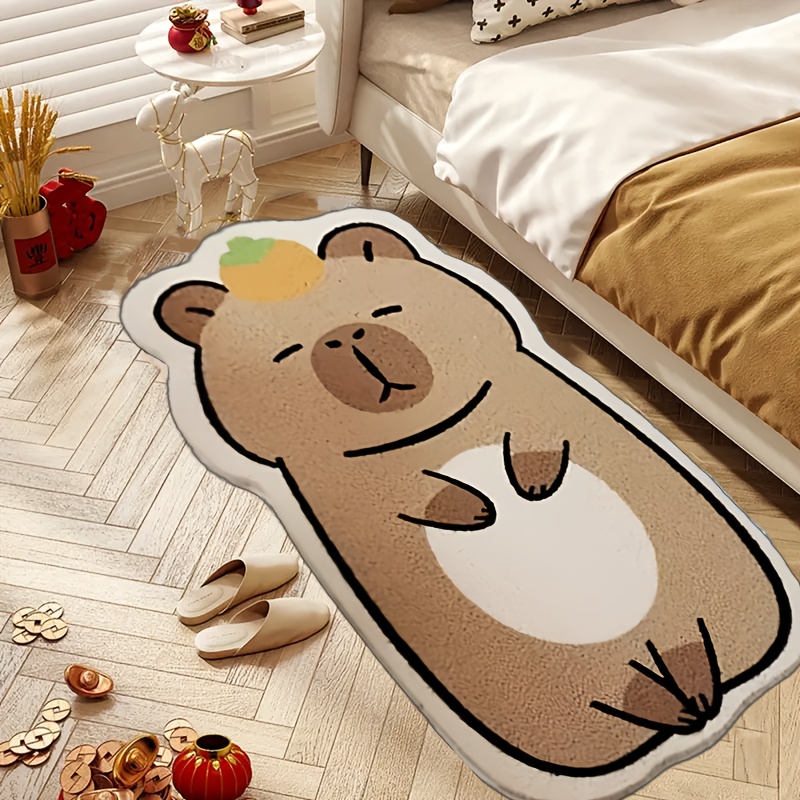 Home Bathroom Floor Mats - VIKAMA Cute Capybara Rug Warmth-Retaining &