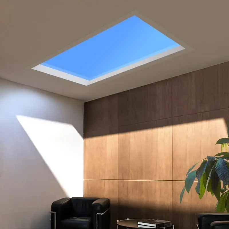Home Bathroom Exhaust Fan - Artificial Sunlight LED Skylight Circadian Exhaust