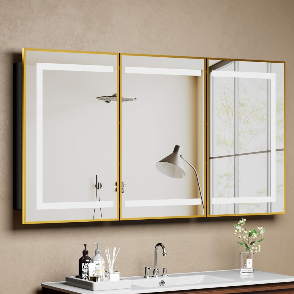 Home Living Bathroom Vanity - Led Medicine Cabinet with Mirror, Bathroom
