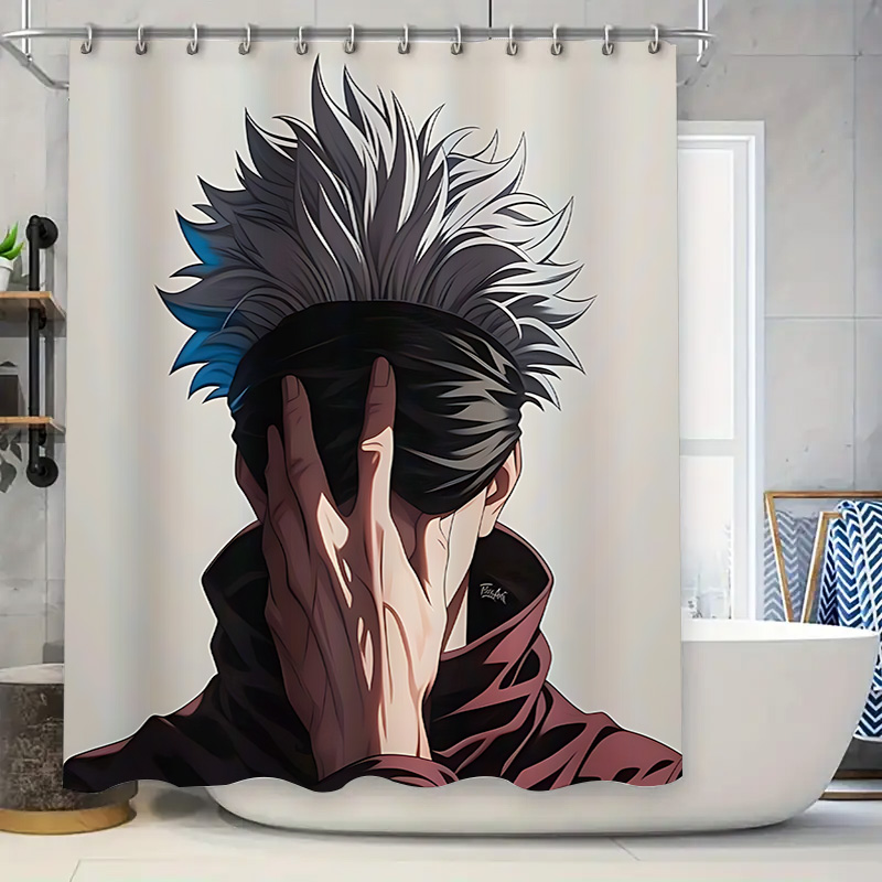 Home Bathroom Exhaust Fan - Anime Style Shower Curtain Unique Design