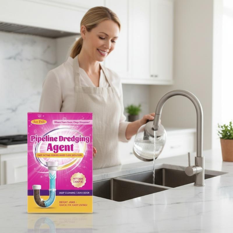 Home Bathroom Cleaning Solution - Pipe Cleaning Powder for Kitchen and