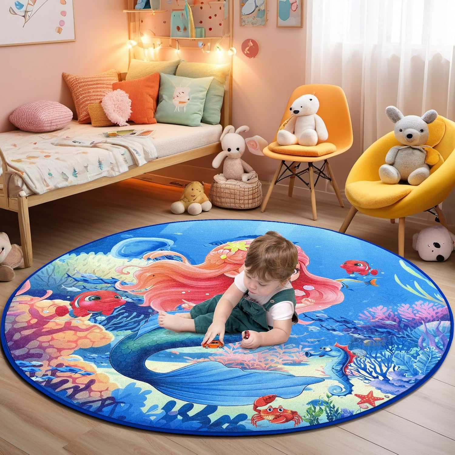 Mermaid Underwater Scene Round - Home Bathroom Scene avaliação e preço