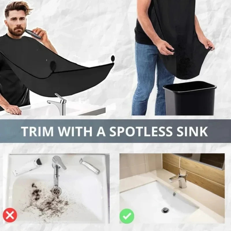 1-4PCS Male Shaving Aprons Cre - Shaving Mirror Suction avaliação e preço