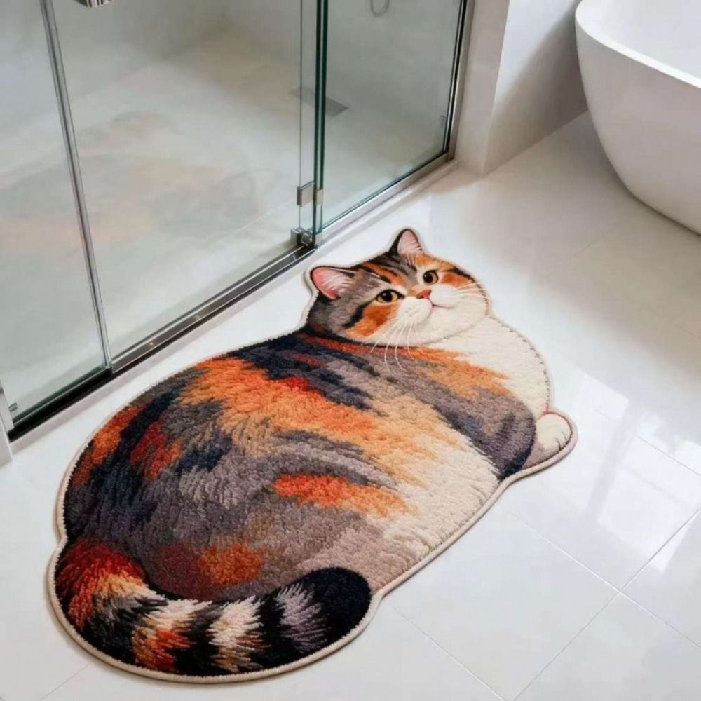 40*60cm Cute Cat Crystal Velve - Home Bathroom Floor Mats avaliação e preço