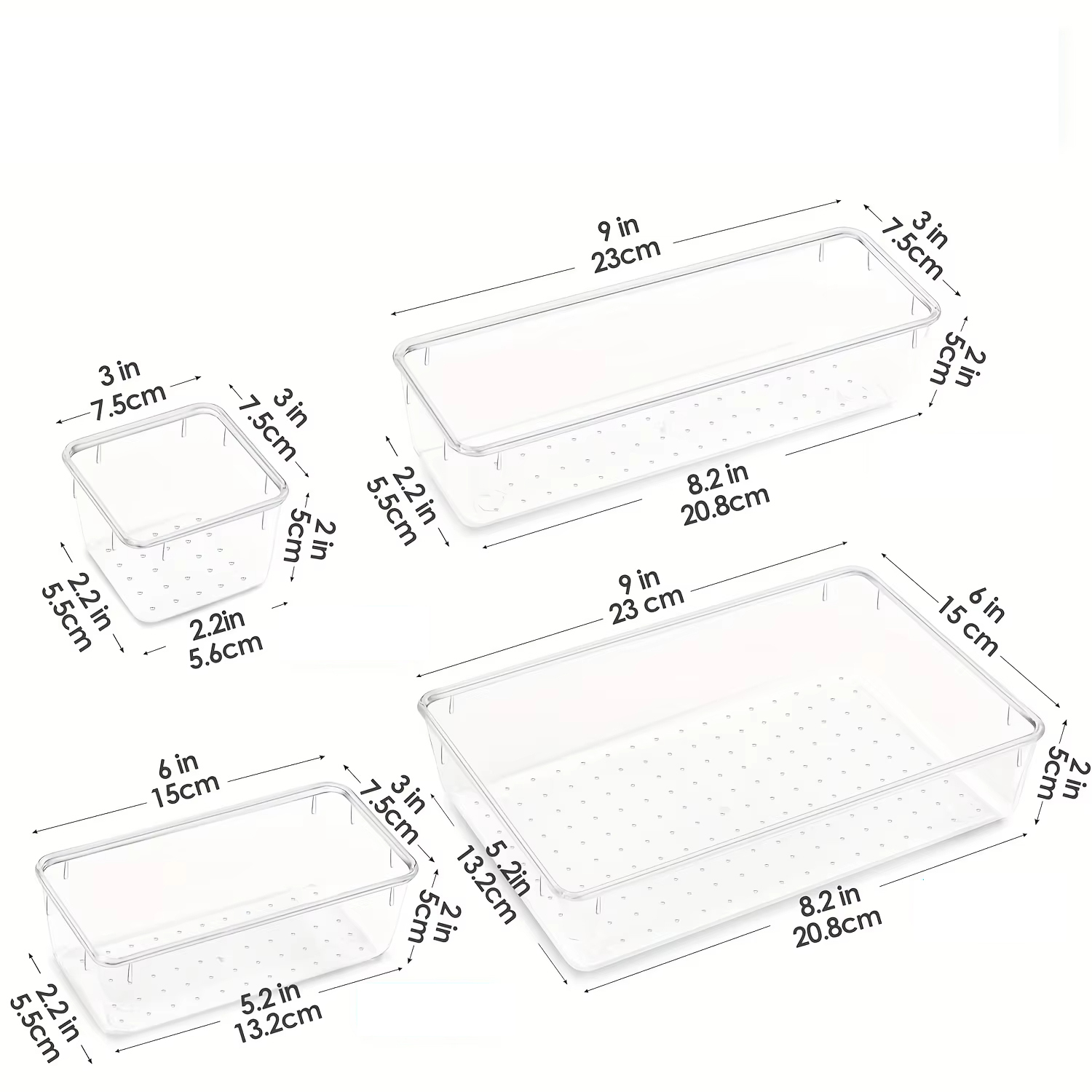 6/9/12Pack Drawer Organizers C - Home Bathroom Tub avaliação e preço