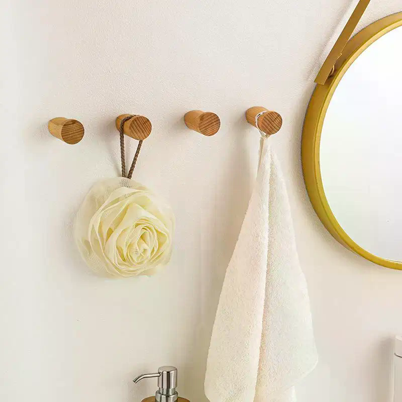 Wall Hanger Wood Hook Beech Ho - Jet Home Bathroom Accessories avaliação e preço