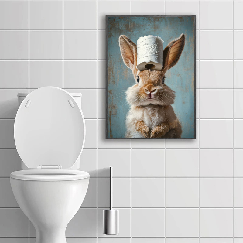Cartoon Cute Funny Animals wit - Home Bathroom Pictures avaliação e preço