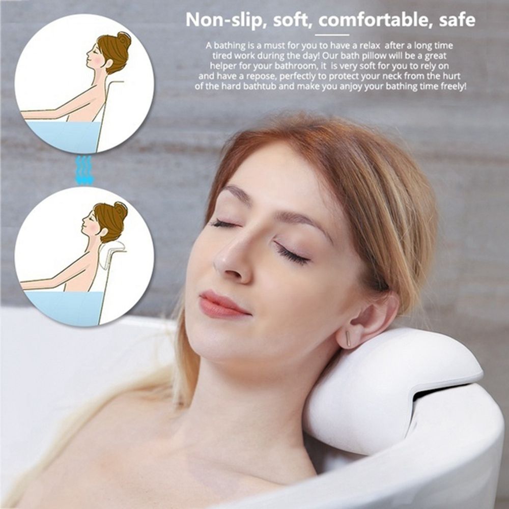 Comfortable Non-Slip Neck Supp - Home Bathroom Tub avaliação e preço
