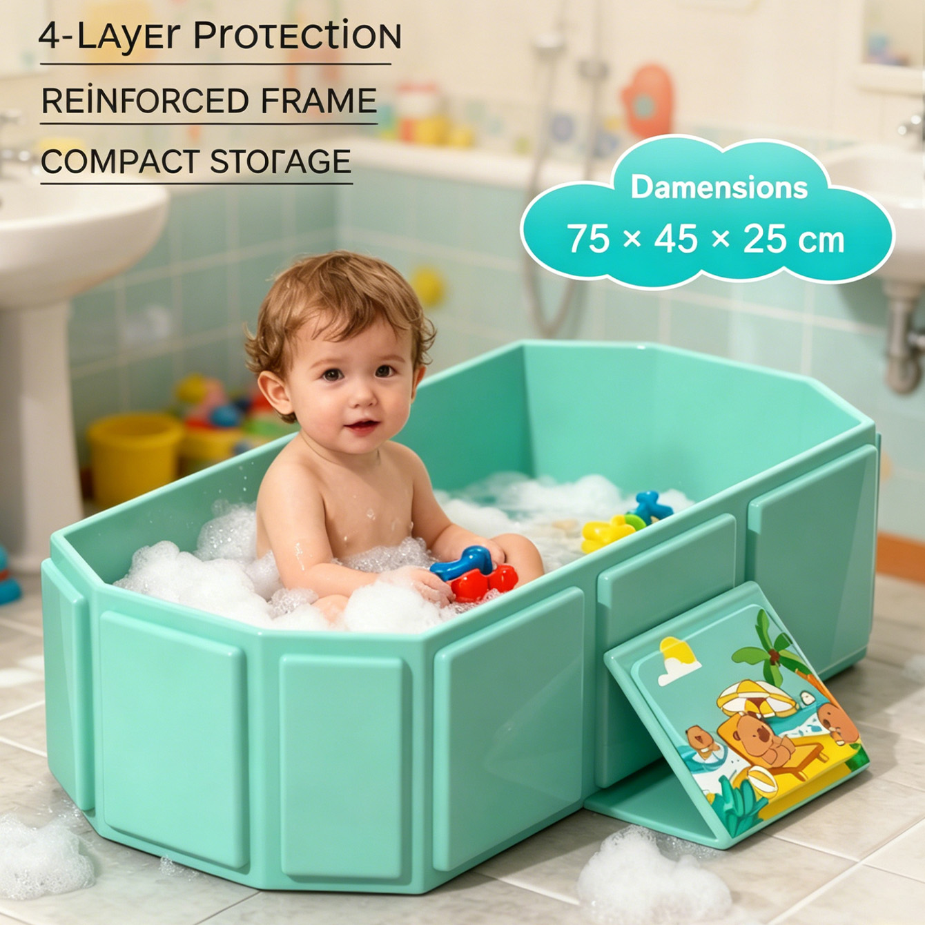 1PC Foldable Bathtub Portable  - Home Bathroom Tub avaliação e preço