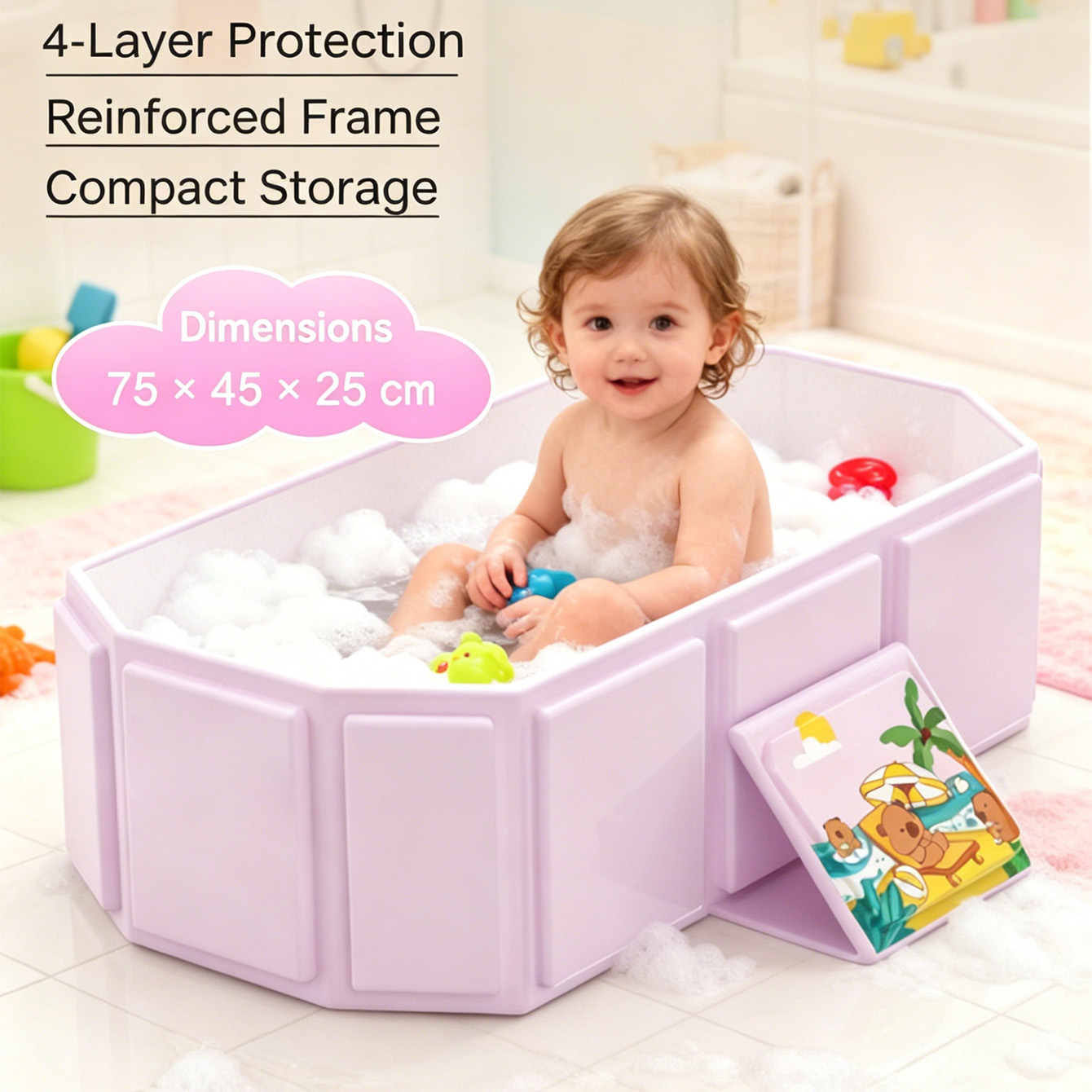1PC Foldable Bathtub Portable  - Home Bathroom Tub avaliação e preço