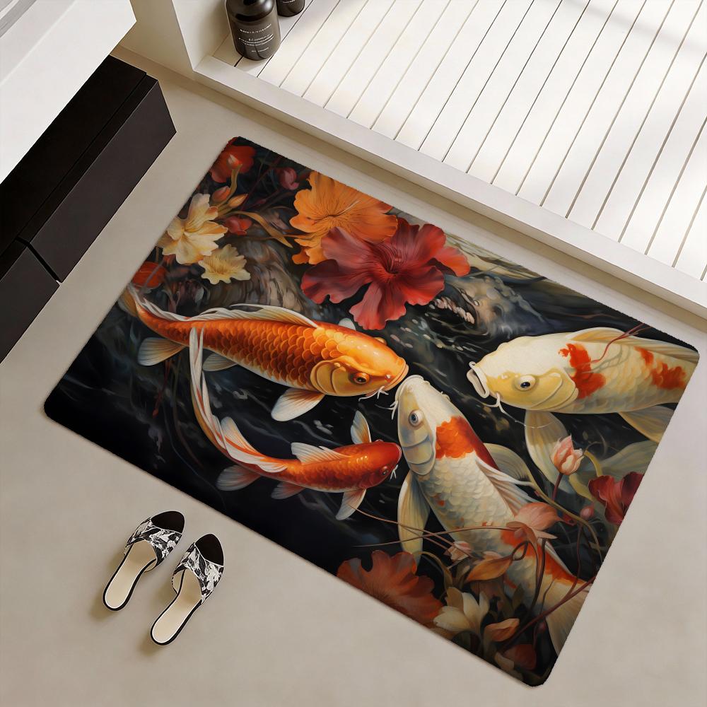 Koi fish that bring you good l - Home Goods Bathroom Mats avaliação e preço