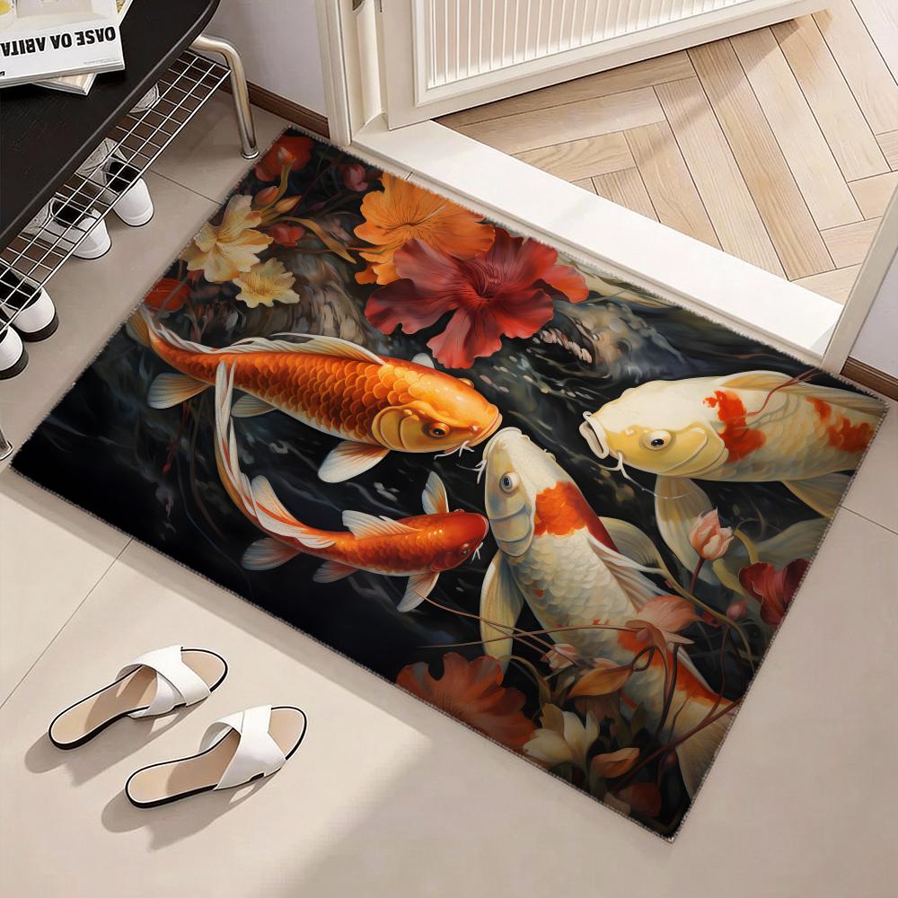 Koi fish that bring you good l - Home Goods Bathroom Mats avaliação e preço