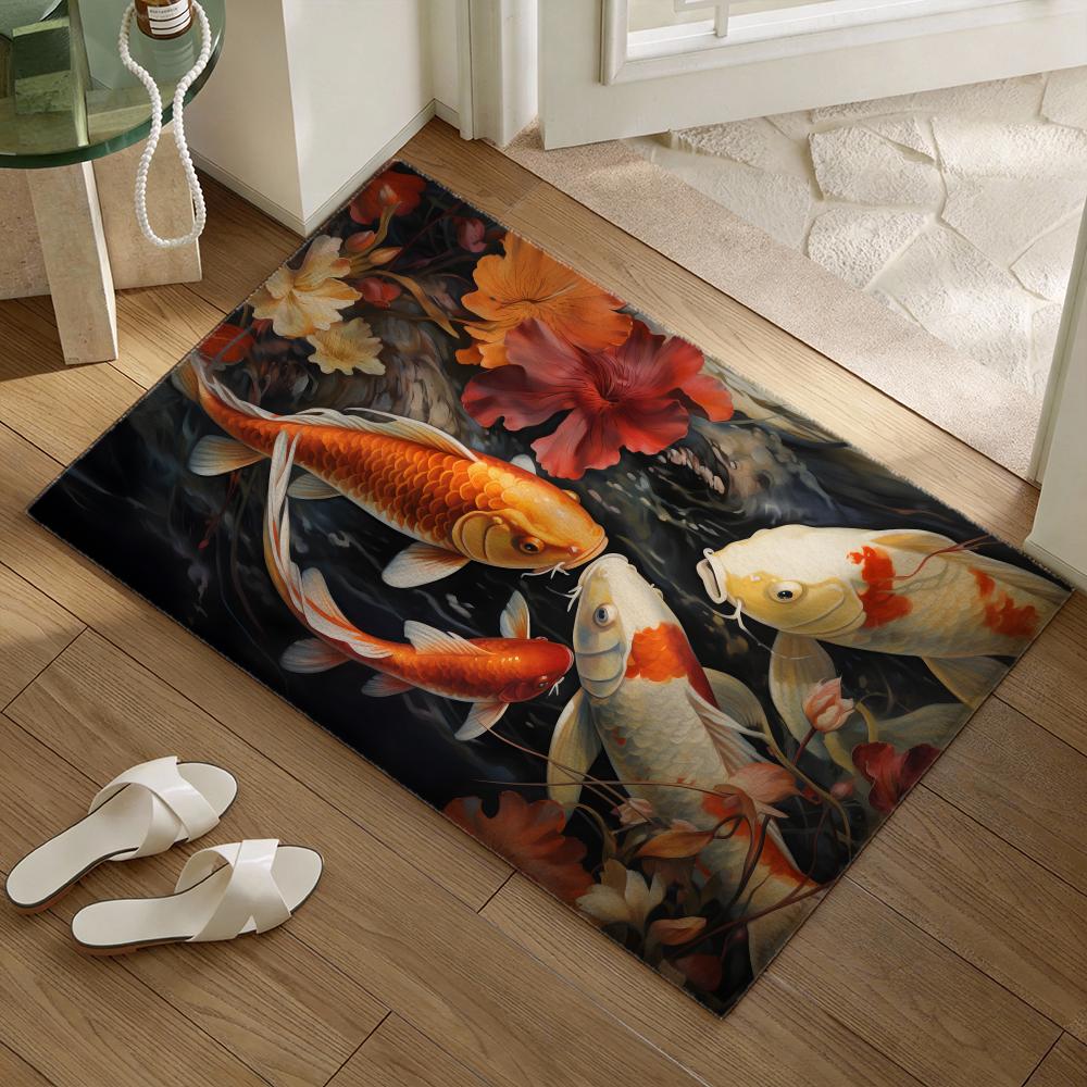 Koi fish that bring you good l - Home Goods Bathroom Mats avaliação e preço