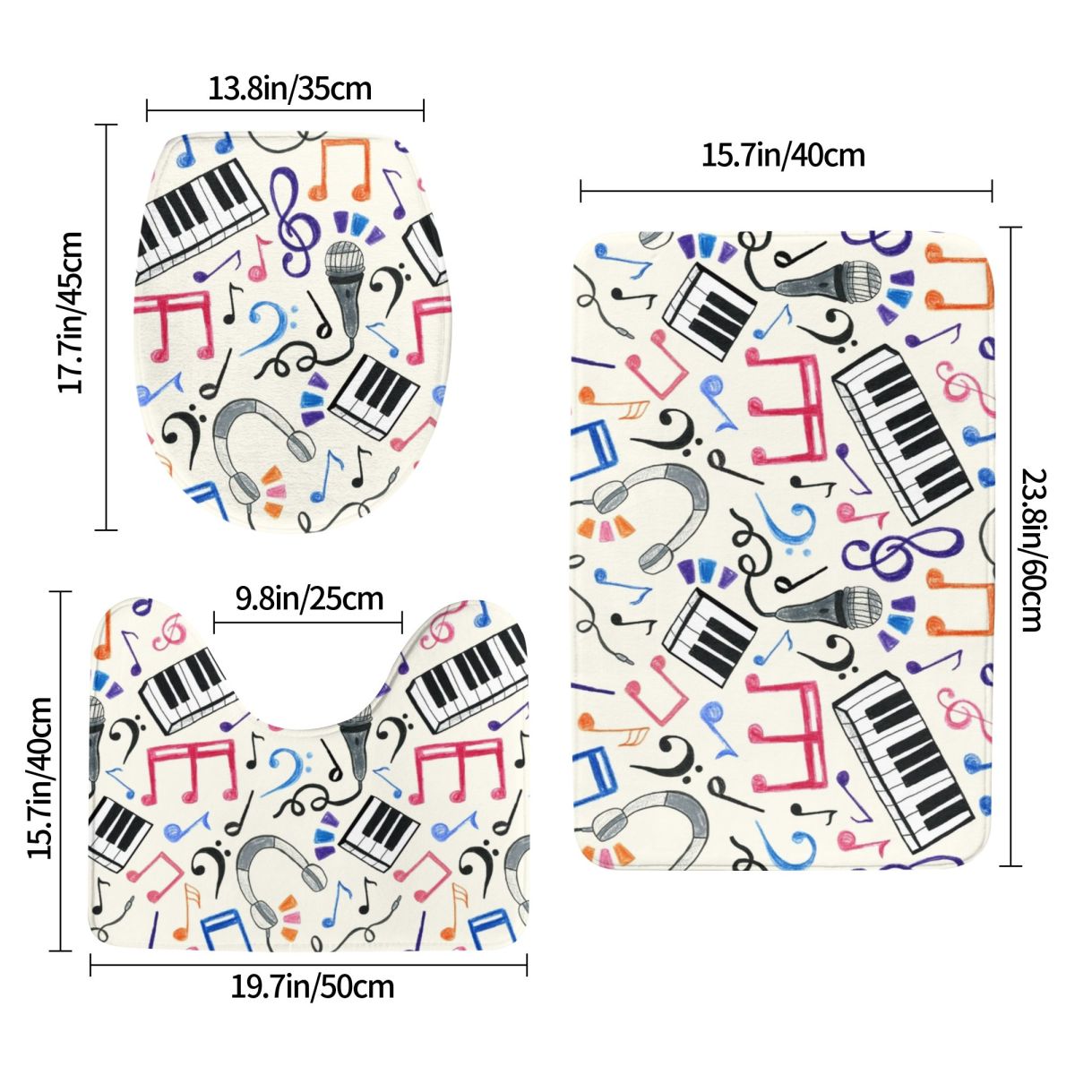 Good Beats - Music Notes & Sym - Home Goods Bathroom Sets avaliação e preço