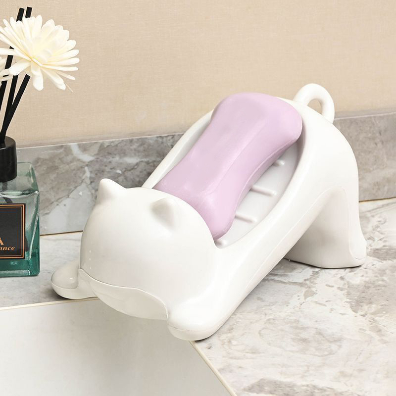 Cute Cat Drain Soap Holder Con - Jet Home Bathroom Accessories avaliação e preço