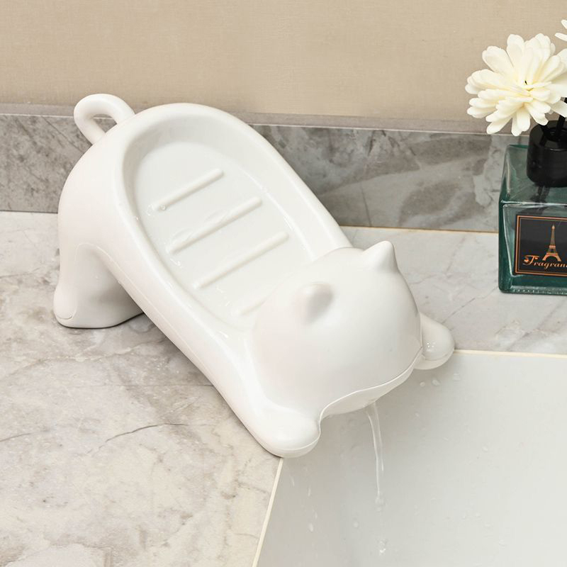 Cute Cat Drain Soap Holder Con - Jet Home Bathroom Accessories avaliação e preço