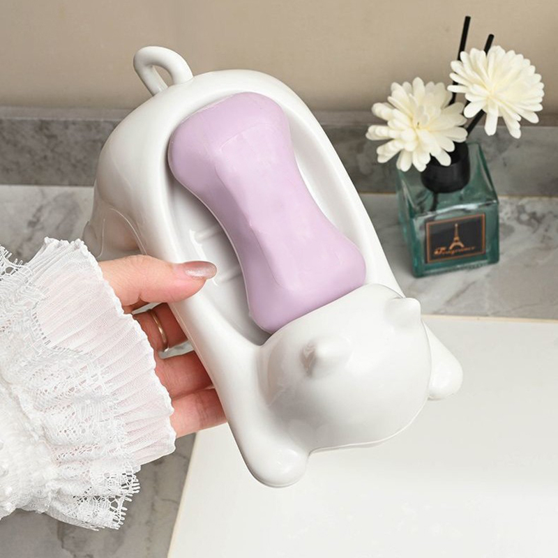 Cute Cat Drain Soap Holder Con - Jet Home Bathroom Accessories avaliação e preço