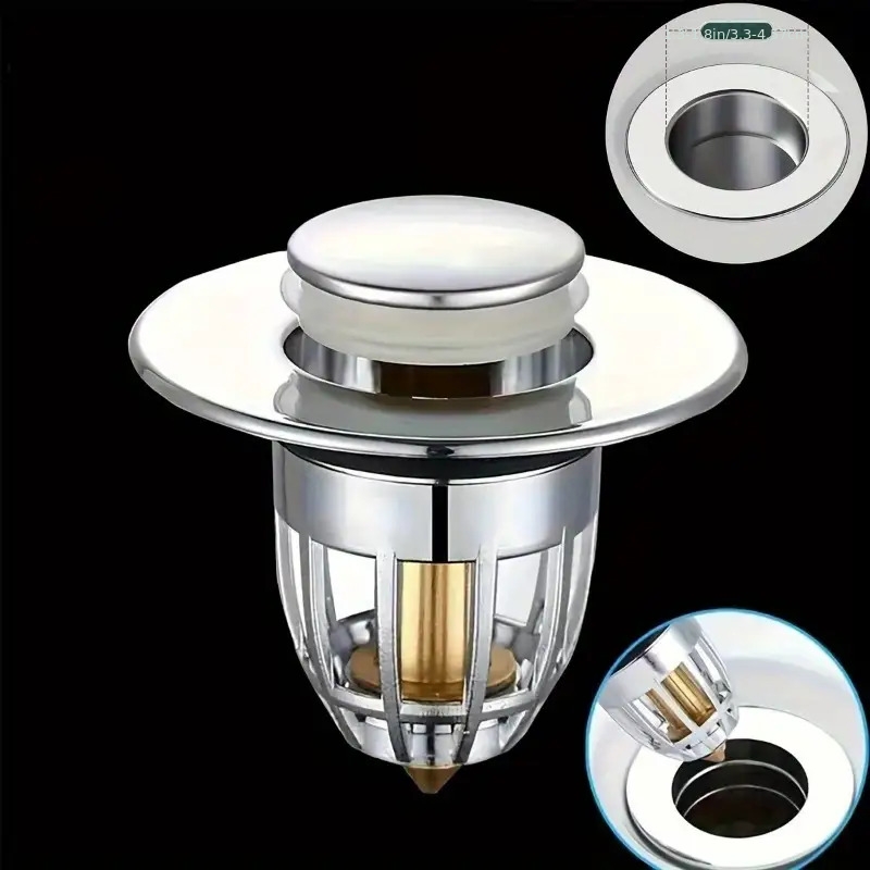 Three-piece drain plug to prev - Home Bathroom Tub avaliação e preço