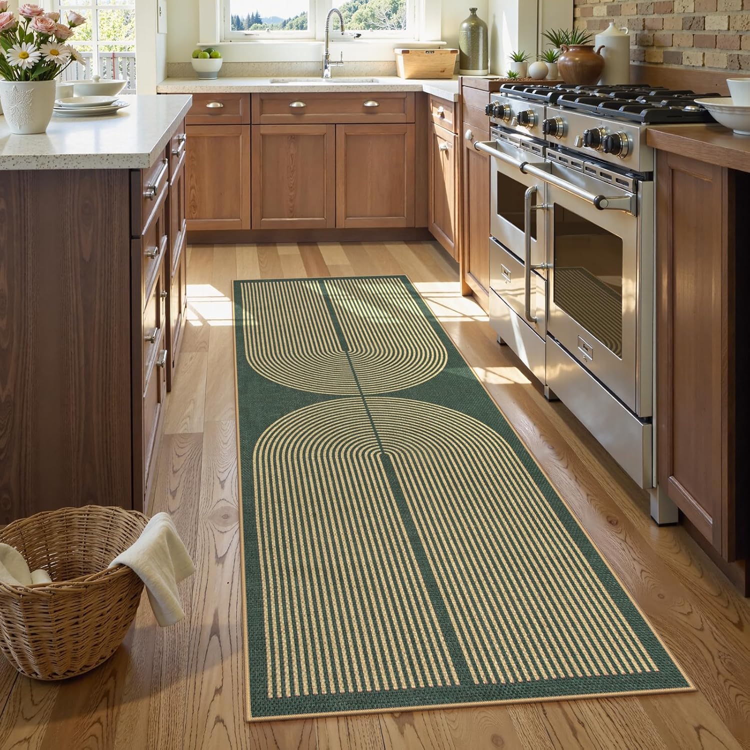 VIKAMA Simple And Retro Line L - Home Bathroom Carpet avaliação e preço
