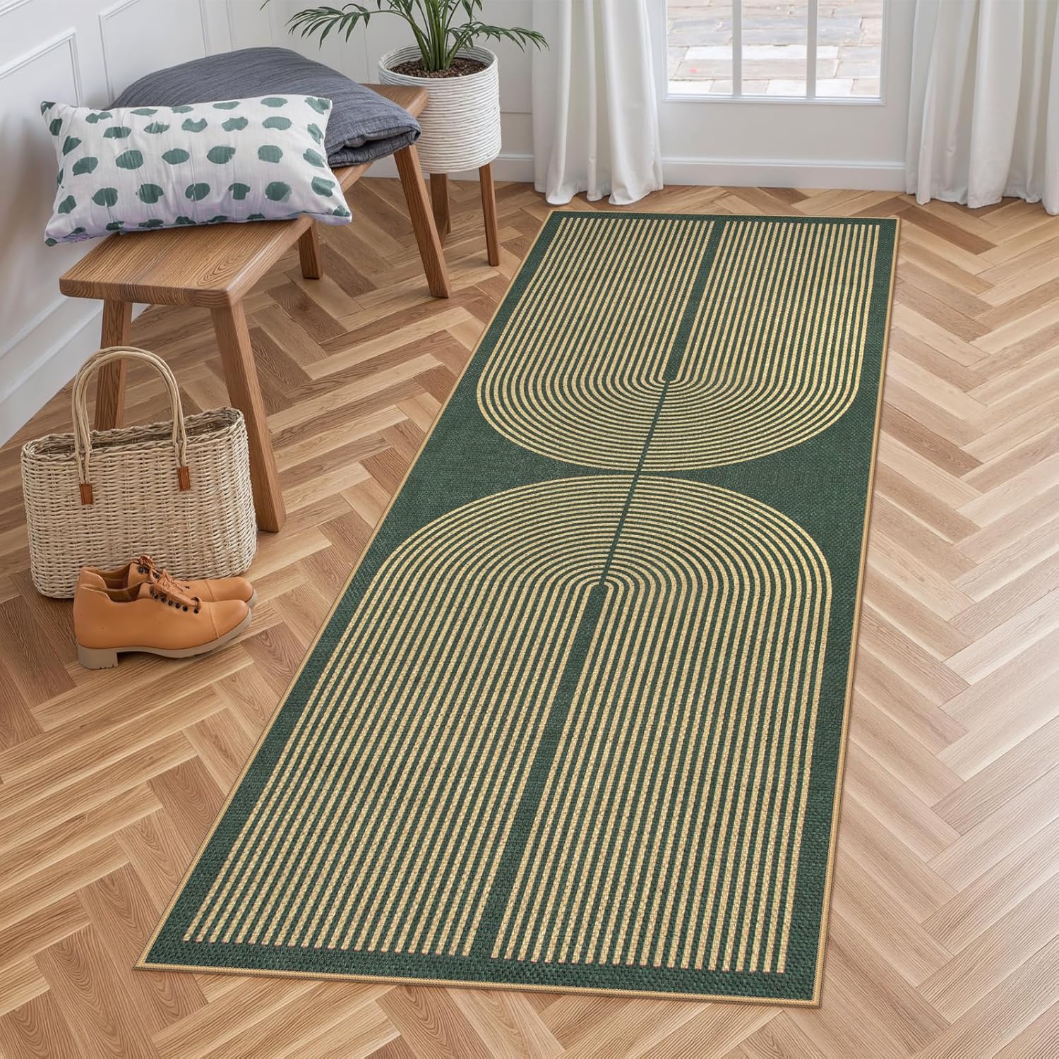 VIKAMA Simple And Retro Line L - Home Bathroom Carpet avaliação e preço