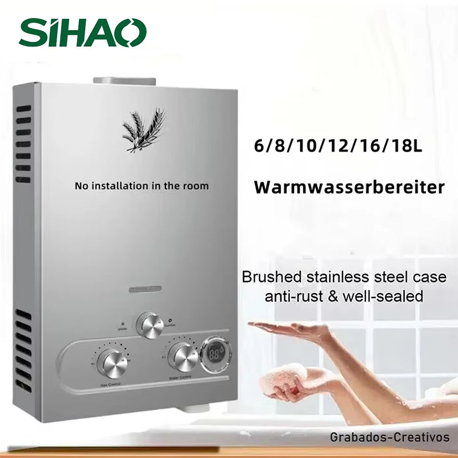 SIHAO 12L 16L 18L GPM LPG Gas  - Home Bathroom Water Heater avaliação e preço