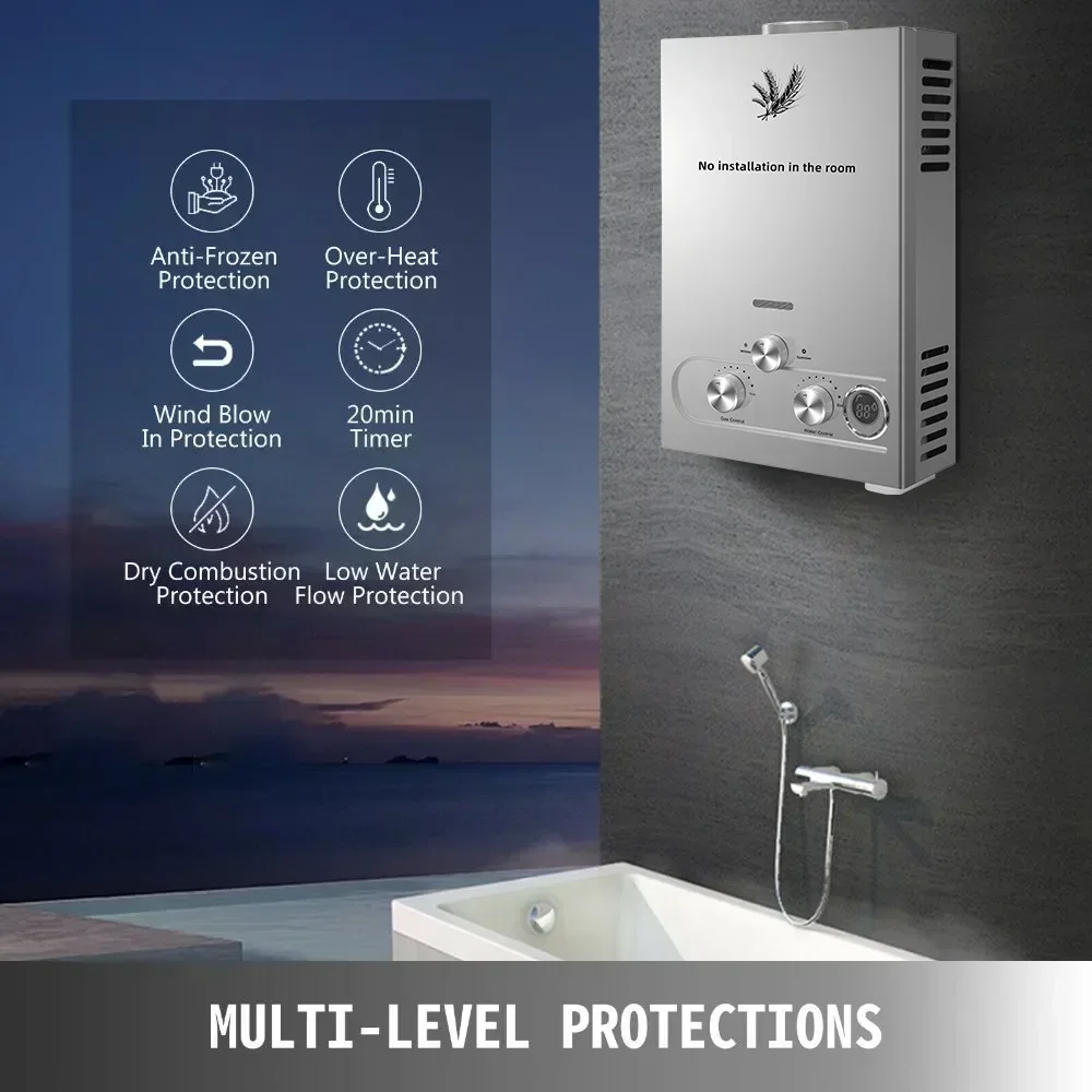 SIHAO 12L 16L 18L GPM LPG Gas  - Home Bathroom Water Heater avaliação e preço