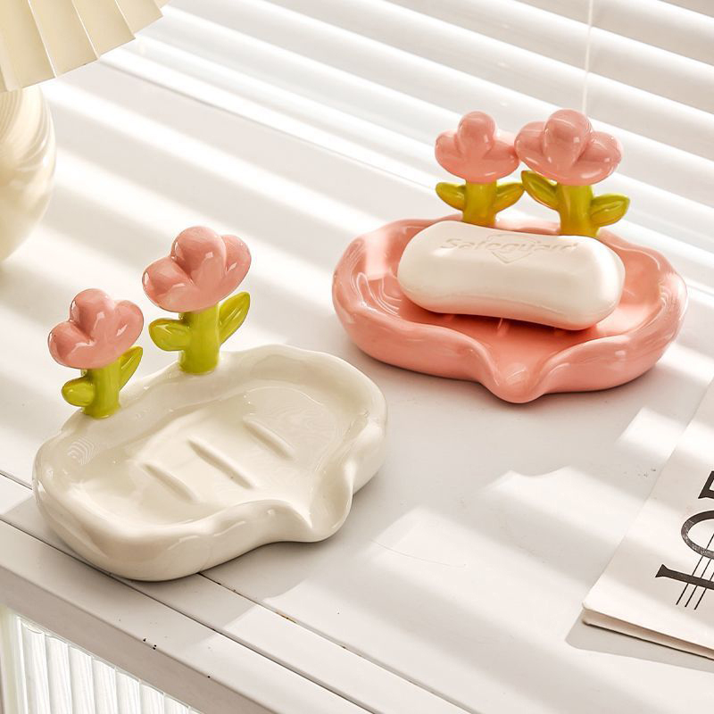 1pc Creative Floral Soap Box D - Jet Home Bathroom Accessories avaliação e preço