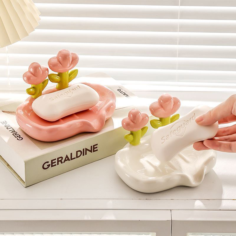 1pc Creative Floral Soap Box D - Jet Home Bathroom Accessories avaliação e preço
