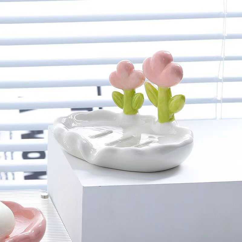 1pc Creative Floral Soap Box D - Jet Home Bathroom Accessories avaliação e preço