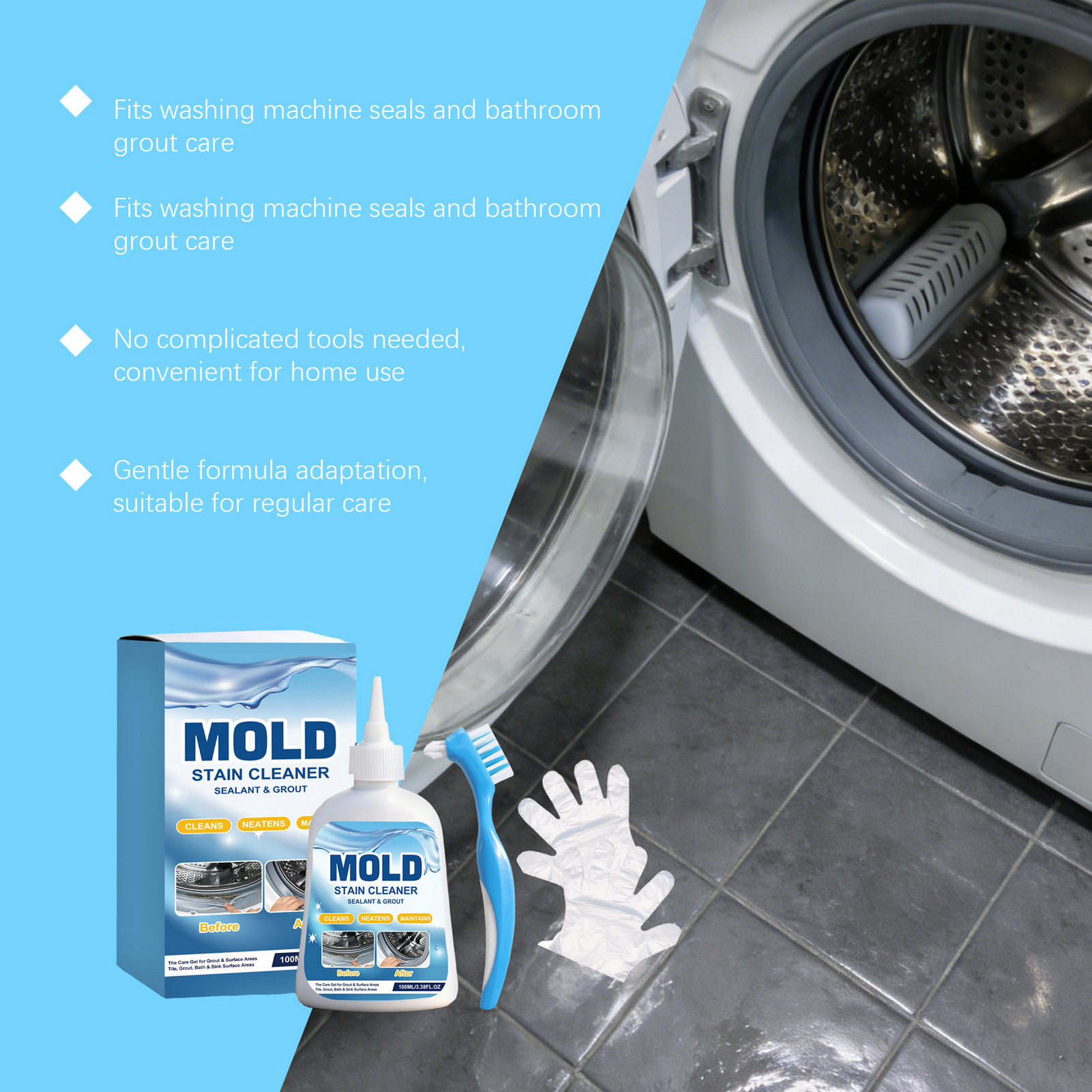 Mold Removing Gel For Bathroom - Home Bathroom Cleaning Solution avaliação e preço