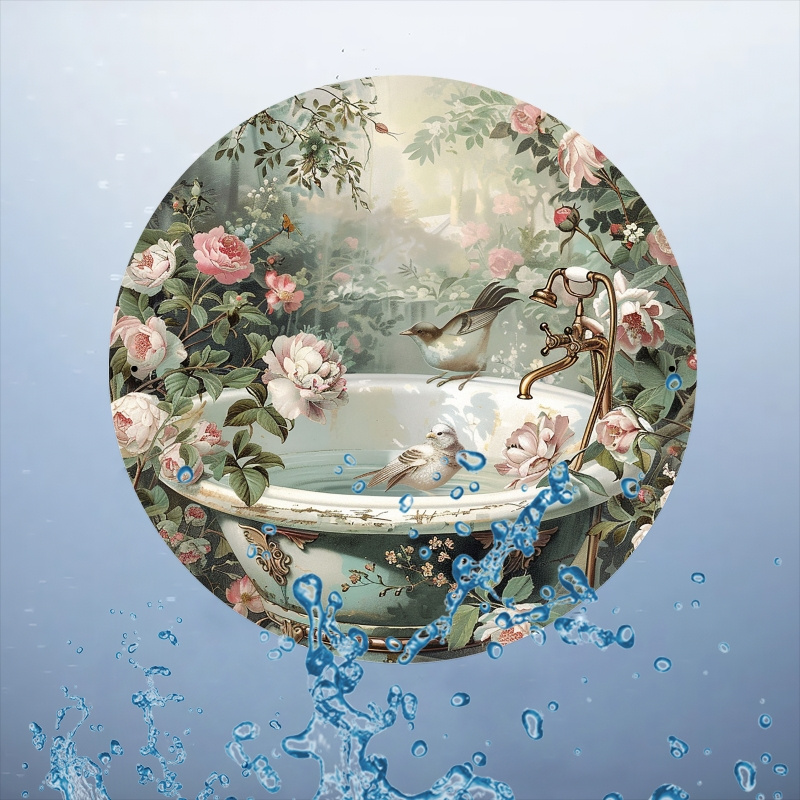 Room Decor 1pc Vintage Floral  - Home Bathroom Tub avaliação e preço