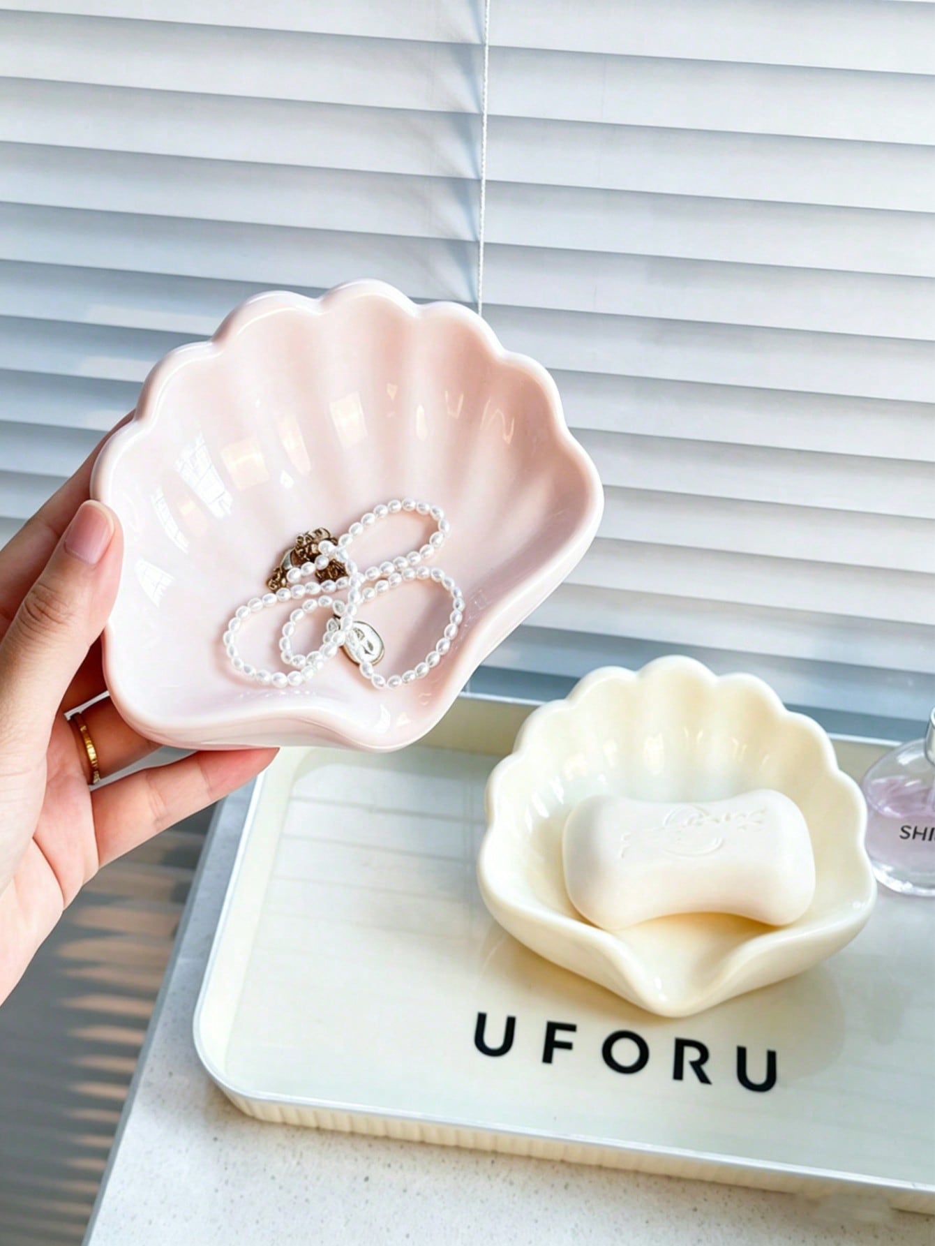 2pcs Nordic Style Shell Shaped - Home Goods Bathroom Vanity avaliação e preço