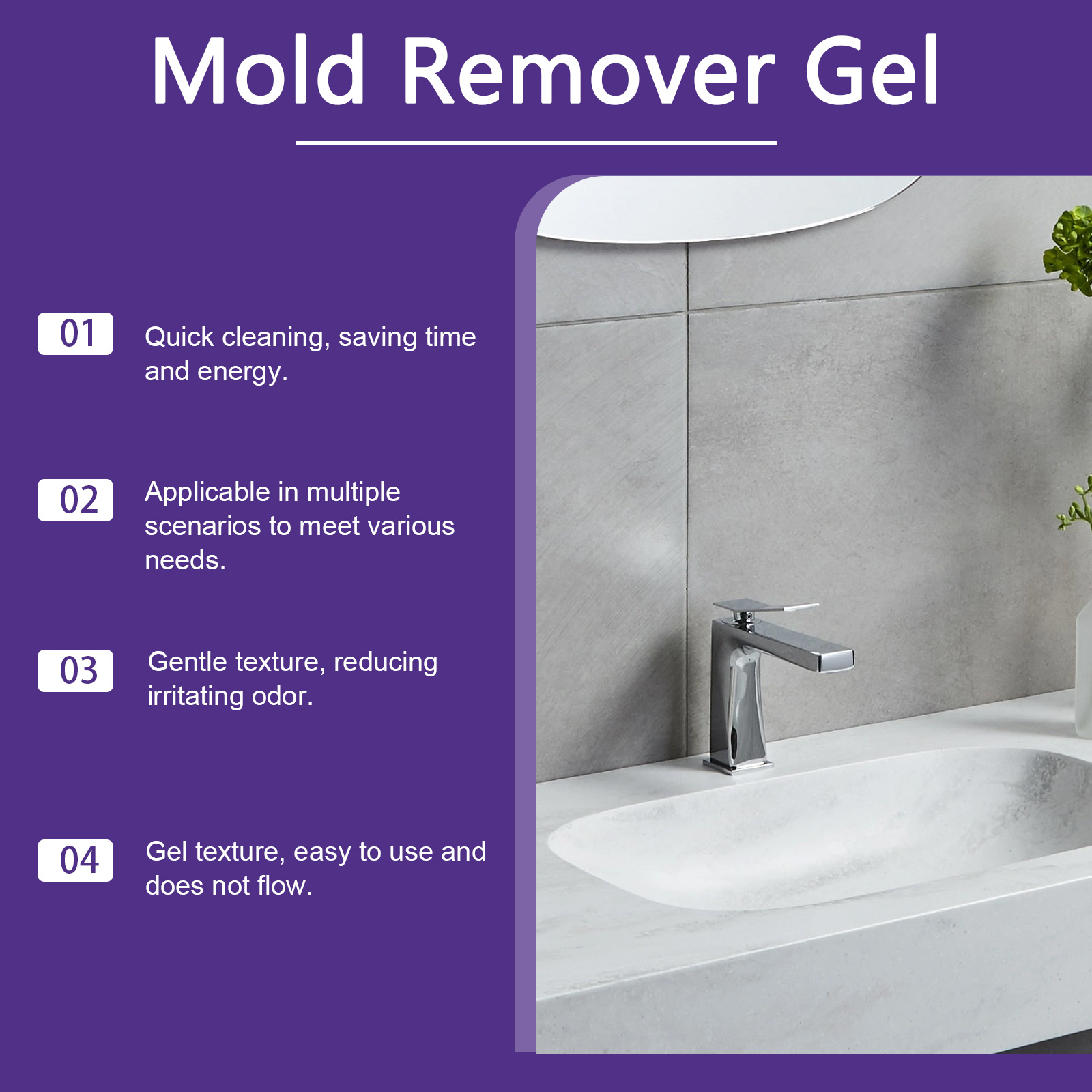 Anti-Mold Remover Gel Fast Act - Home Bathroom Cleaning Solution avaliação e preço