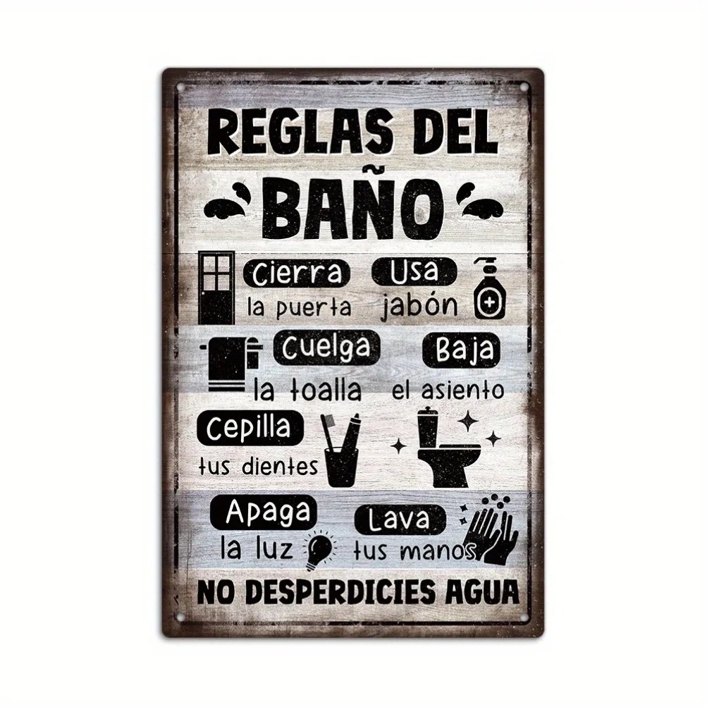1pc Spanish Vintage Bathroom R - Home Bathroom Wall Decor avaliação e preço