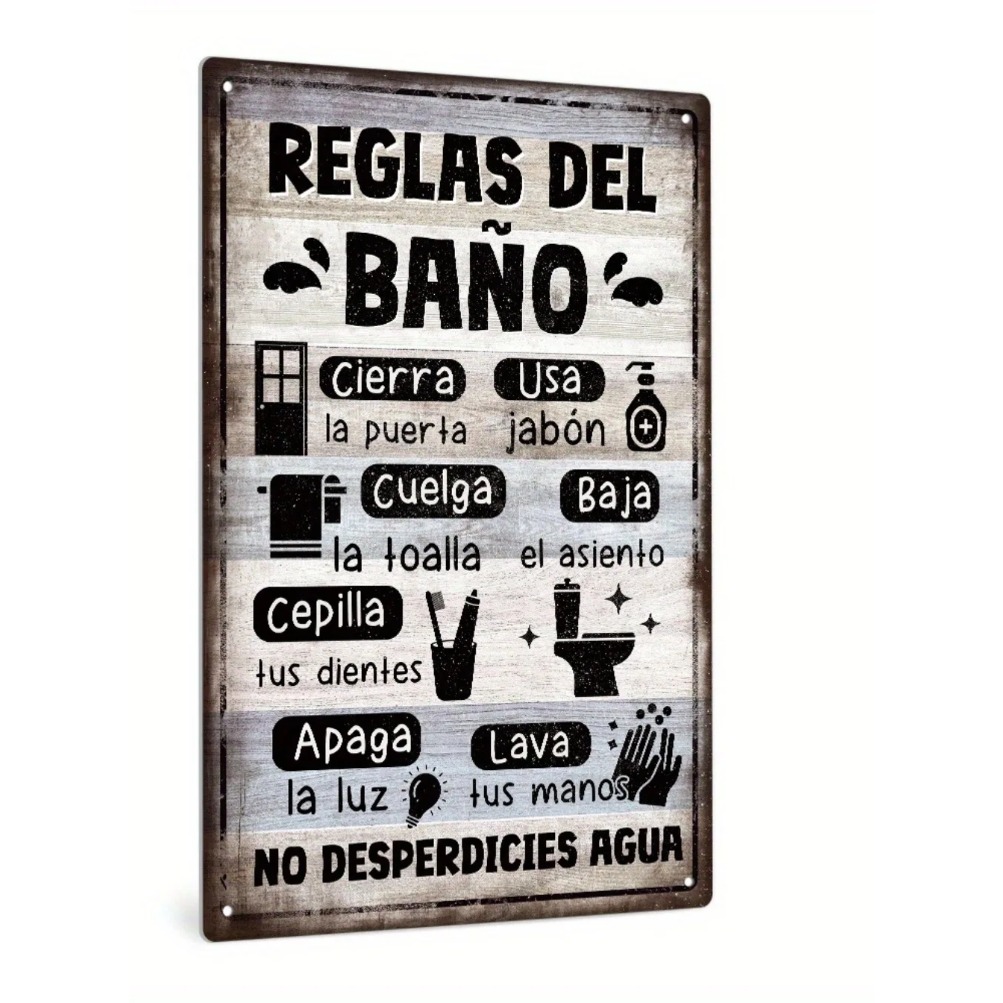 1pc Spanish Vintage Bathroom R - Home Bathroom Wall Decor avaliação e preço