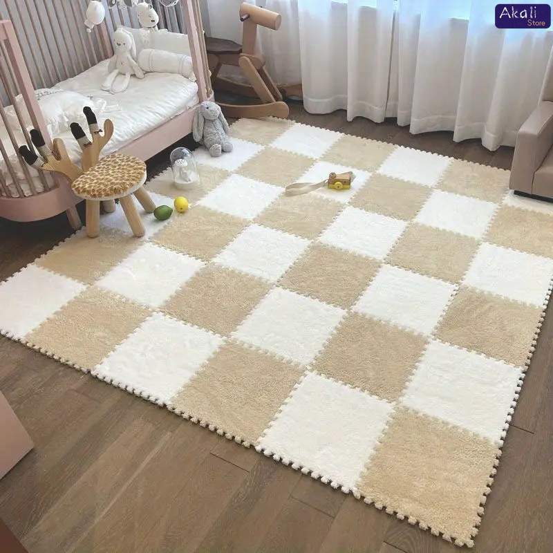 4/12pcs Plush Puzzle Foam Floo - Home Goods Bathroom Mats avaliação e preço