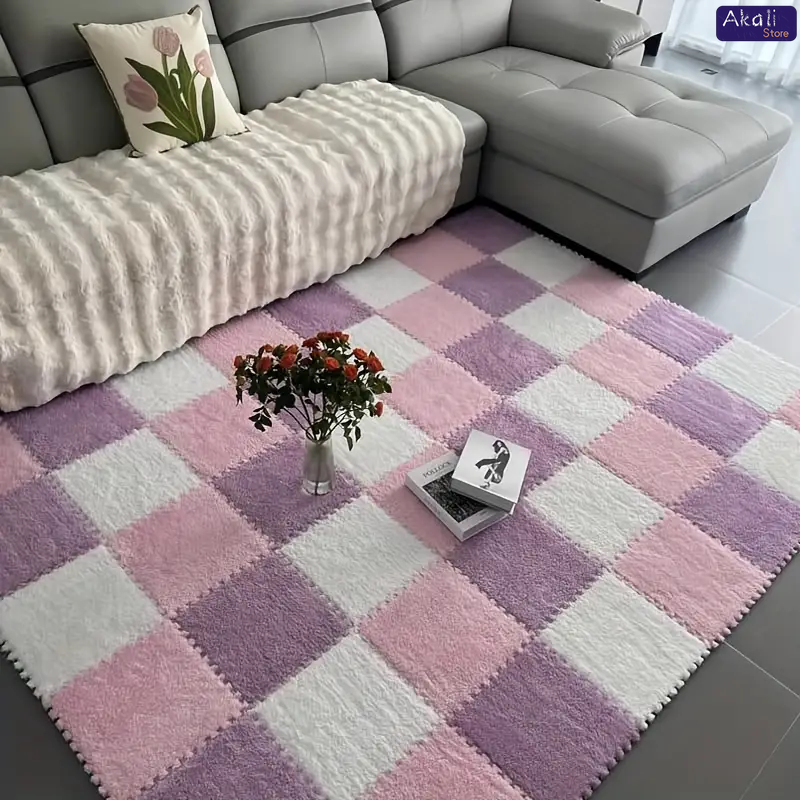 4/12pcs Plush Puzzle Foam Floo - Home Goods Bathroom Mats avaliação e preço