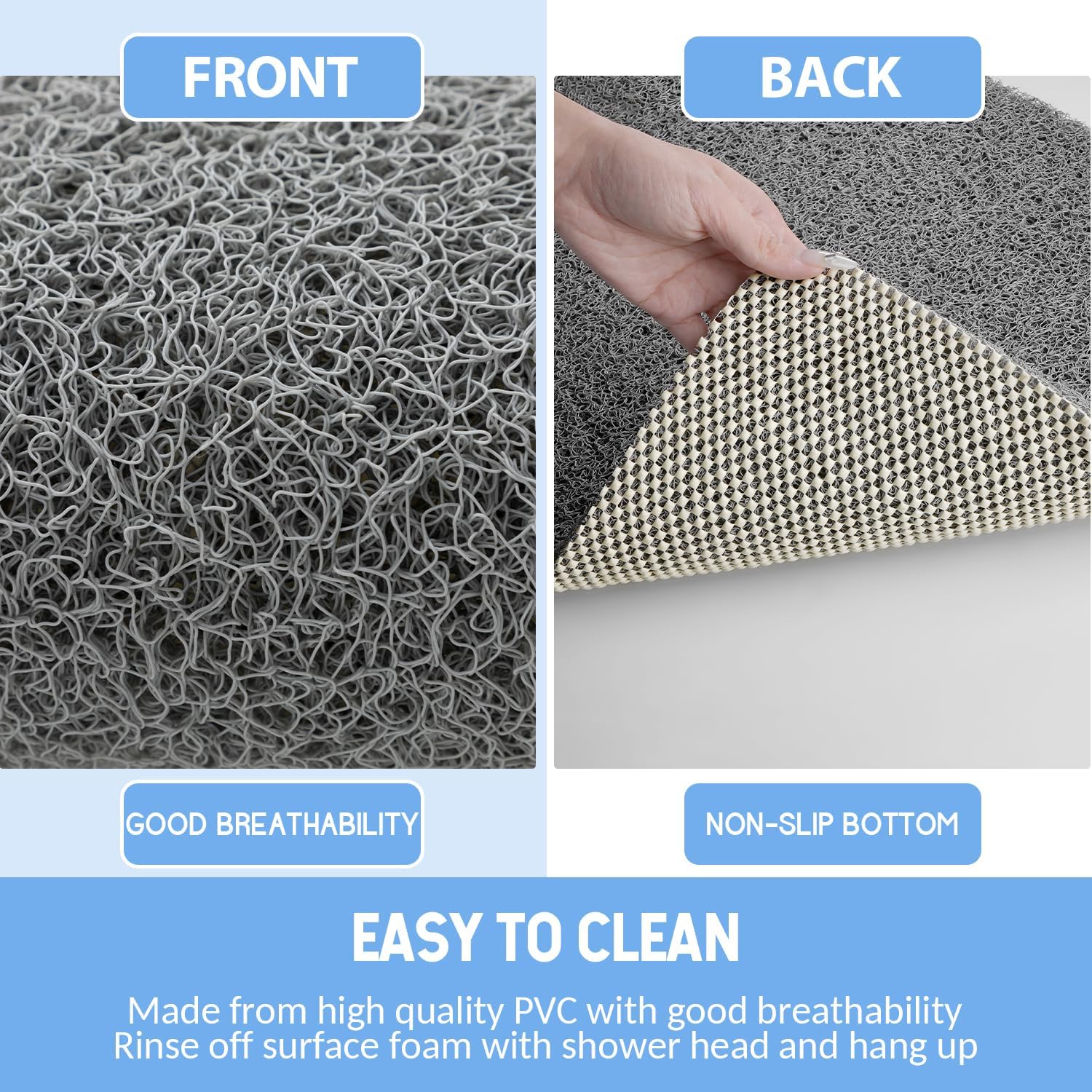 Non-Slip Shower Mat, Anti-Slip - Home Bathroom Tub avaliação e preço