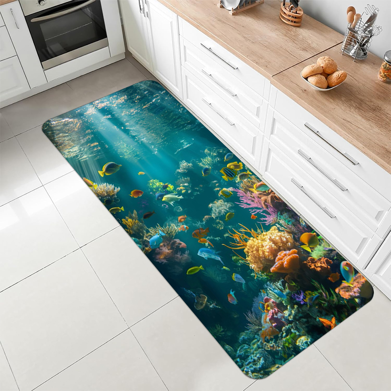 Underwater Ocean Coral Fish Ru - Home Bathroom Scene avaliação e preço