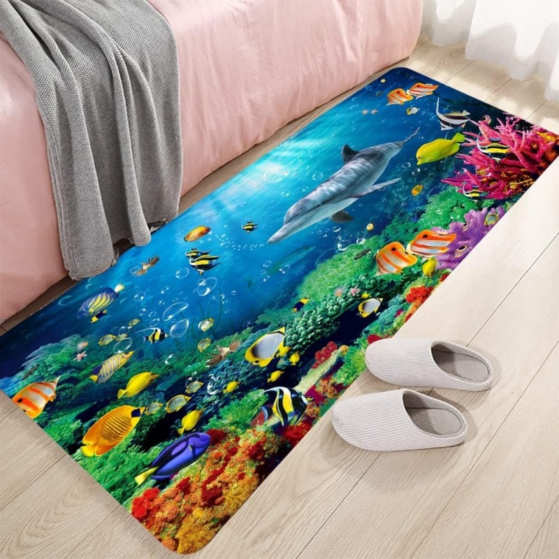 Underwater Ocean Coral Fish Ru - Home Bathroom Scene avaliação e preço