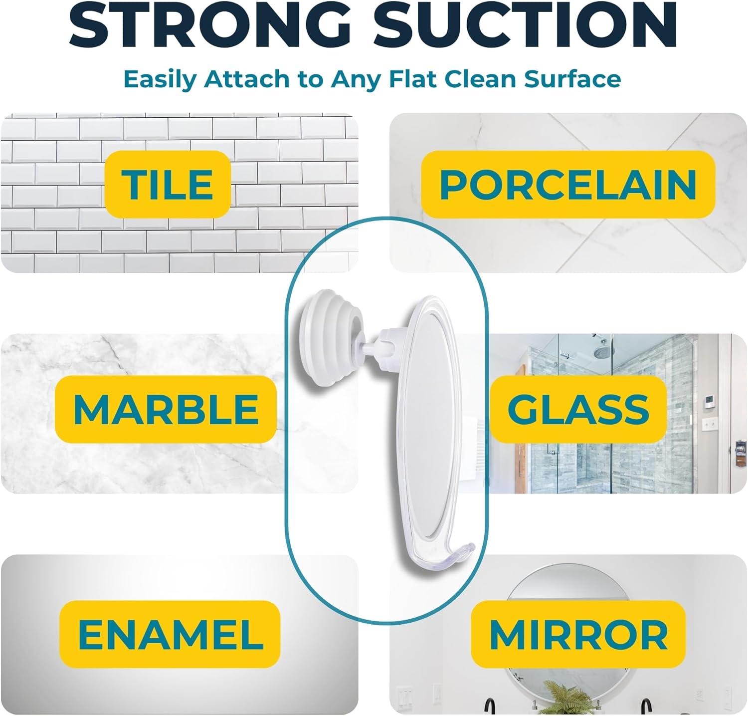 Fogless Shower Mirror with Suc - Shaving Mirror Suction avaliação e preço