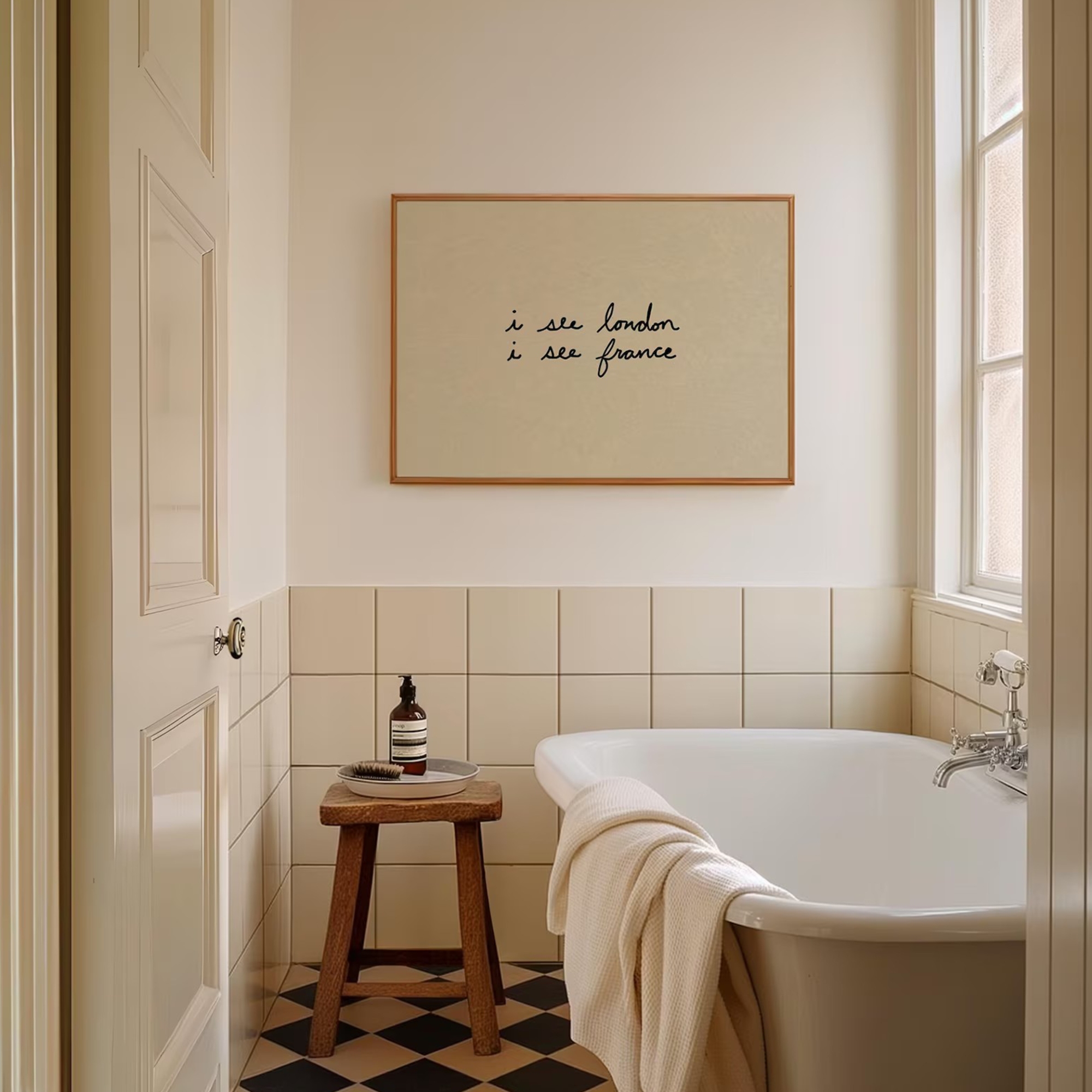 Simple Trendy Bathroom I See L - Home Bathroom Wall Decor avaliação e preço