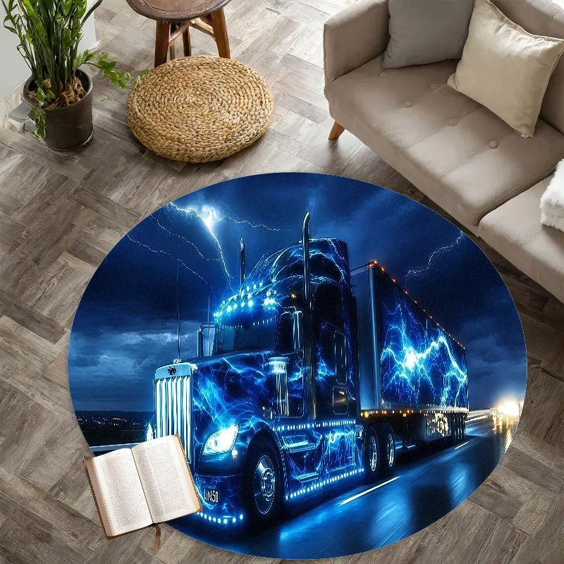 Electric truck night rug flann - Home Bathroom Scene avaliação e preço