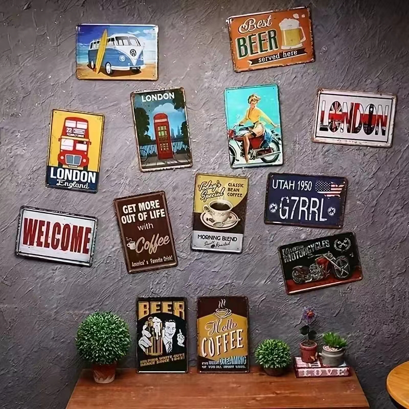 Vintage Bar Metal Signs Bathro - Home Bathroom Wall Decor avaliação e preço