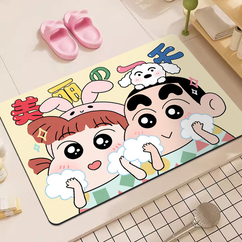 Crayon Shin-Chan Cartoon Diato - Home Bathroom Carpet avaliação e preço