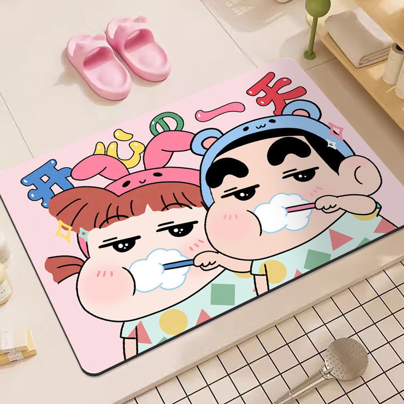 Crayon Shin-Chan Cartoon Diato - Home Bathroom Carpet avaliação e preço