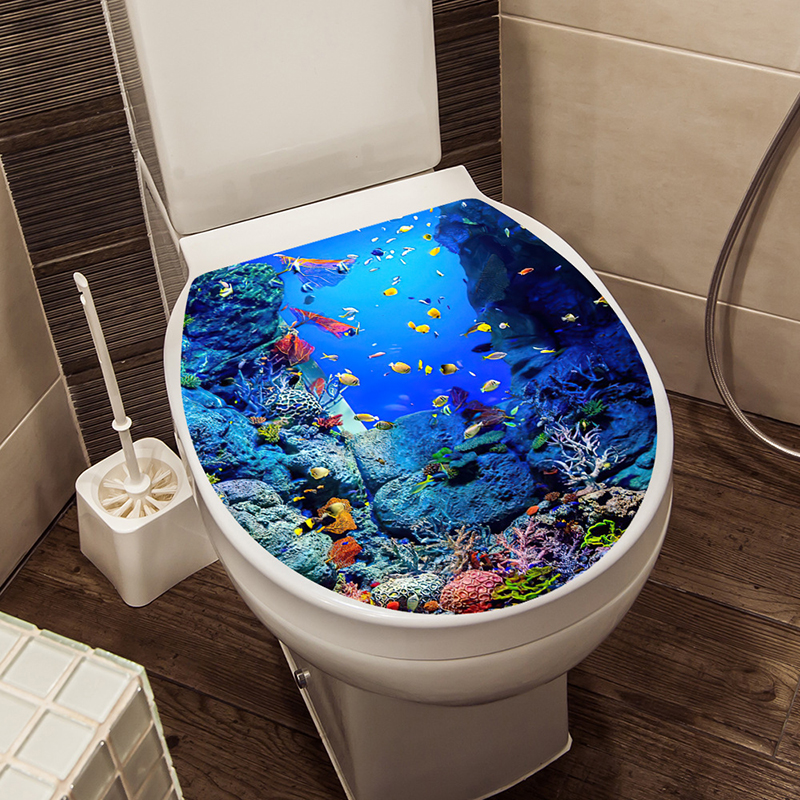 1pcs 3D Toilet Seat Wall Stick - Jet Home Bathroom Accessories avaliação e preço