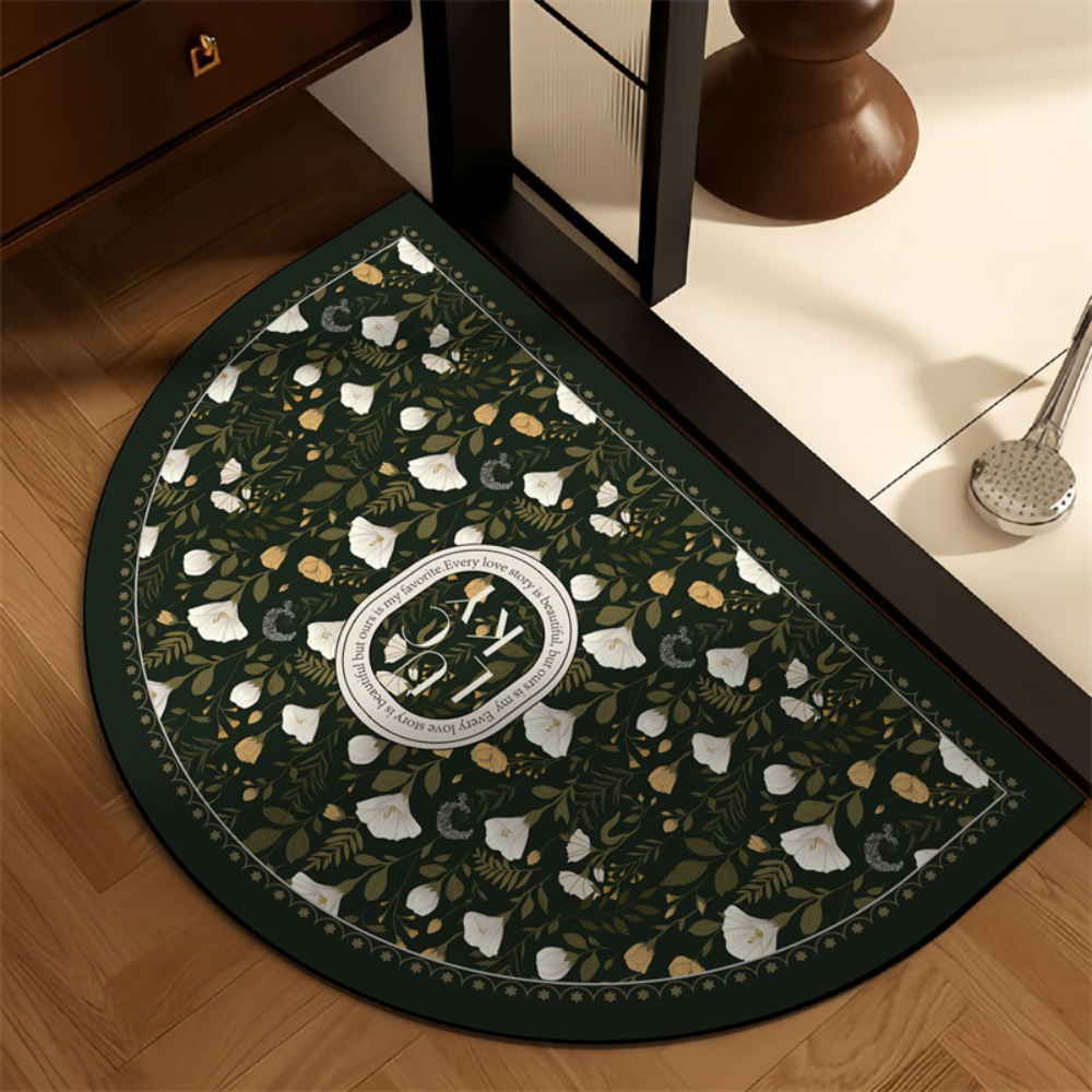 Grey Sketch Leaf Monogram semi - Home Bathroom Scene avaliação e preço