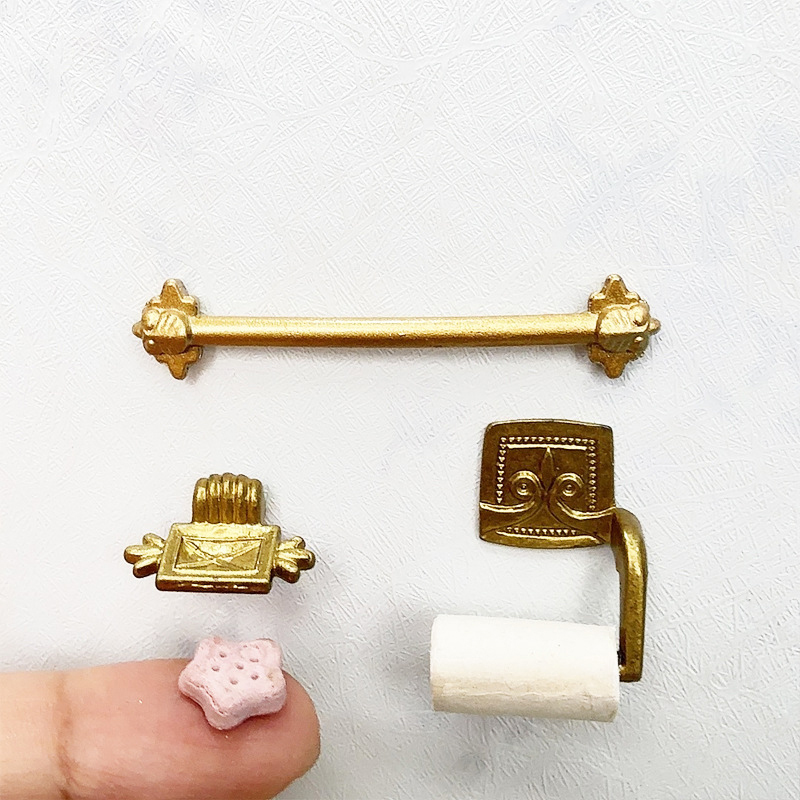 1/12 Dollhouse Simulation Pape - Jet Home Bathroom Accessories avaliação e preço