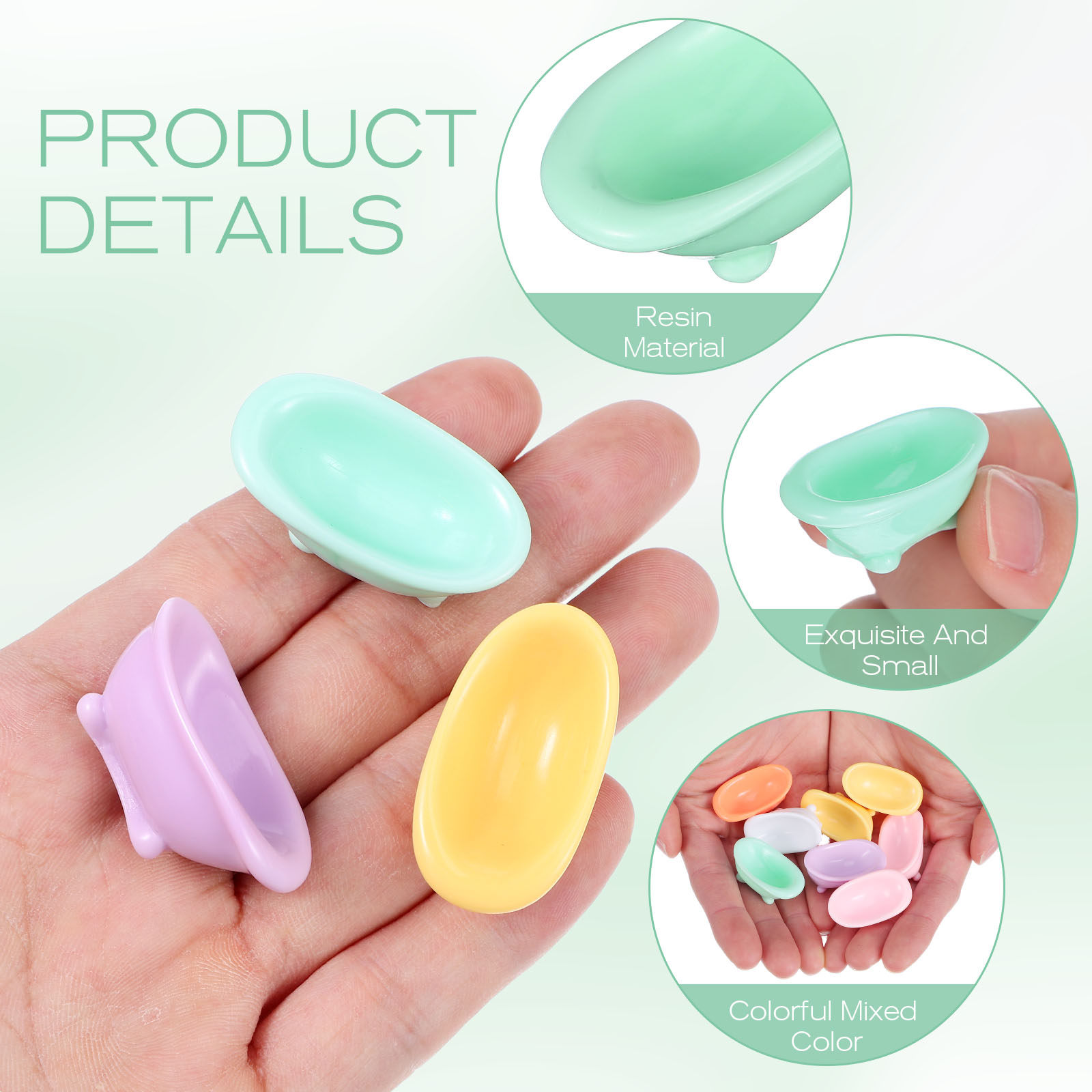 8Pcs Micro Landscape Resin Min - Home Bathroom Scene avaliação e preço